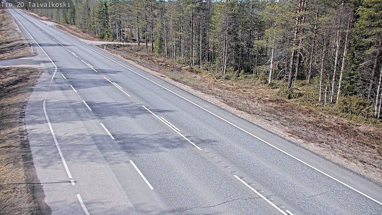 Weather Camera Image Road 20 Taivalkoski, Taivalkoski, Pohjois-Pohjanmaa