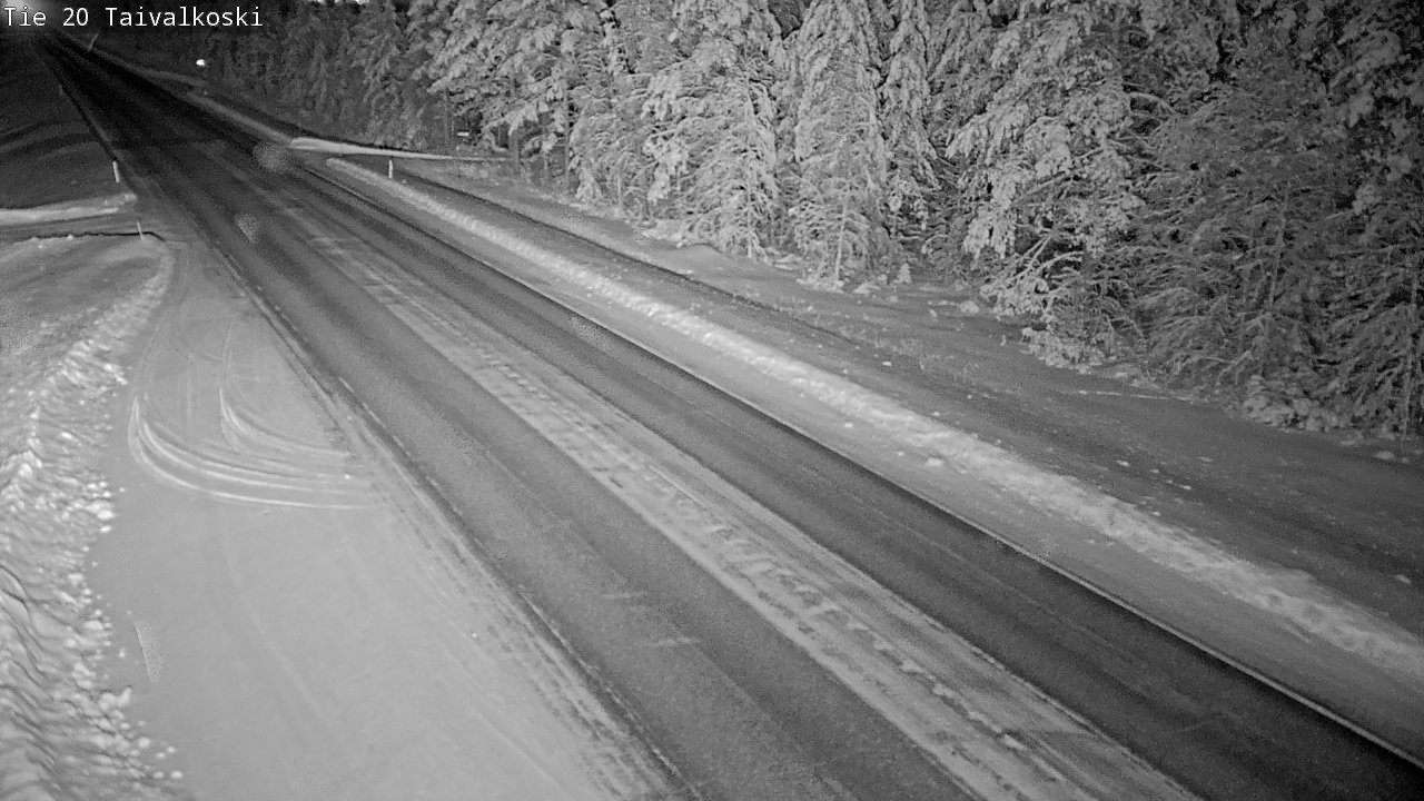 Weather Camera Image Väg 20 Taivalkoski, Taivalkoski, Pohjois-Pohjanmaa
