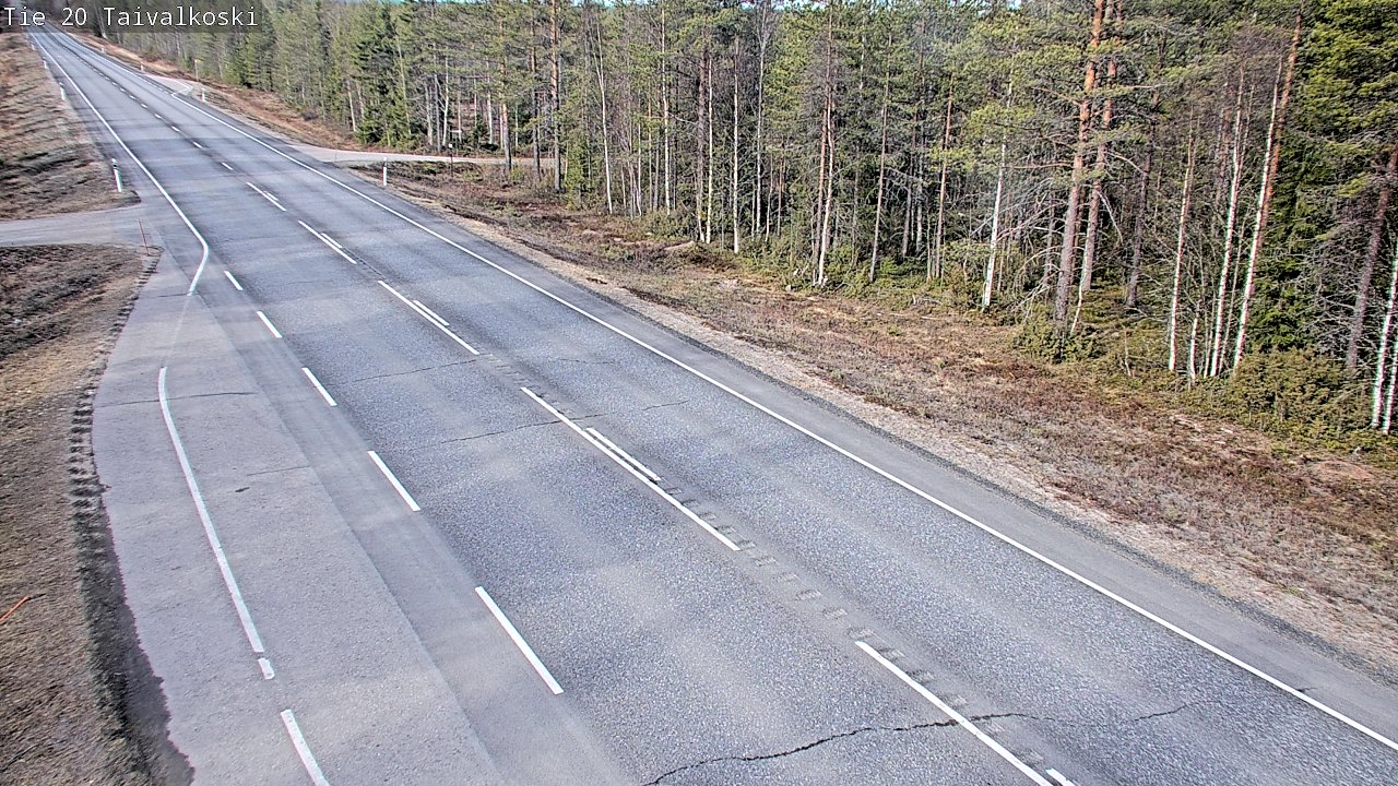 Weather Camera Image Road 20 Taivalkoski, Taivalkoski, Pohjois-Pohjanmaa