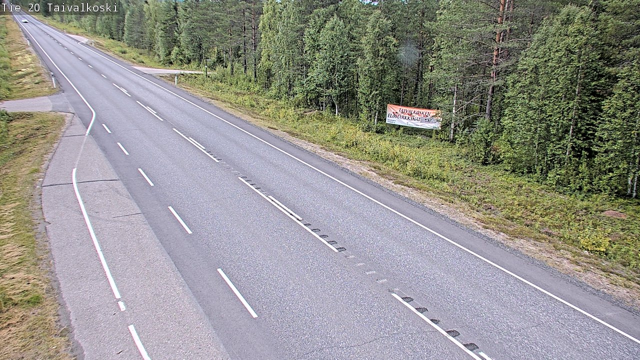 Weather Camera Image Road 20 Taivalkoski, Taivalkoski, Pohjois-Pohjanmaa
