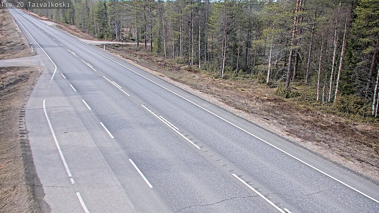 Weather Camera Image Road 20 Taivalkoski, Taivalkoski, Pohjois-Pohjanmaa