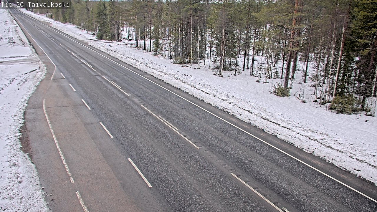 Weather Camera Image Väg 20 Taivalkoski, Taivalkoski, Pohjois-Pohjanmaa