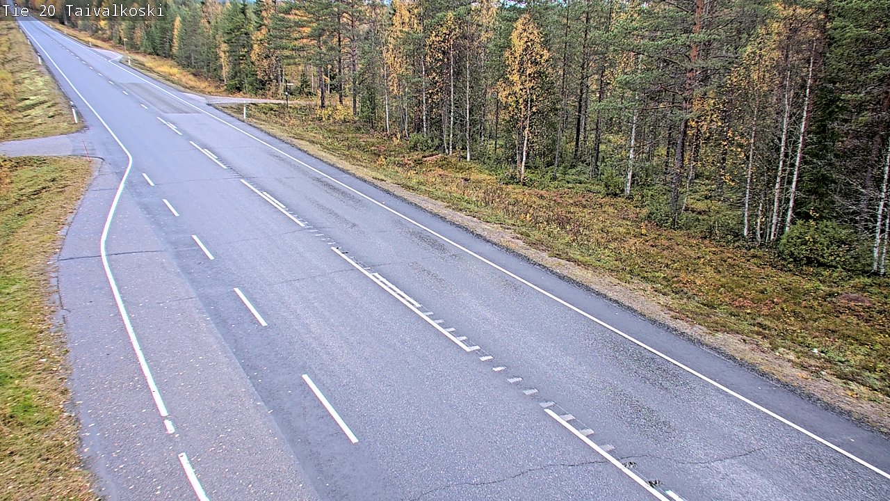 Weather Camera Image Road 20 Taivalkoski, Taivalkoski, Pohjois-Pohjanmaa