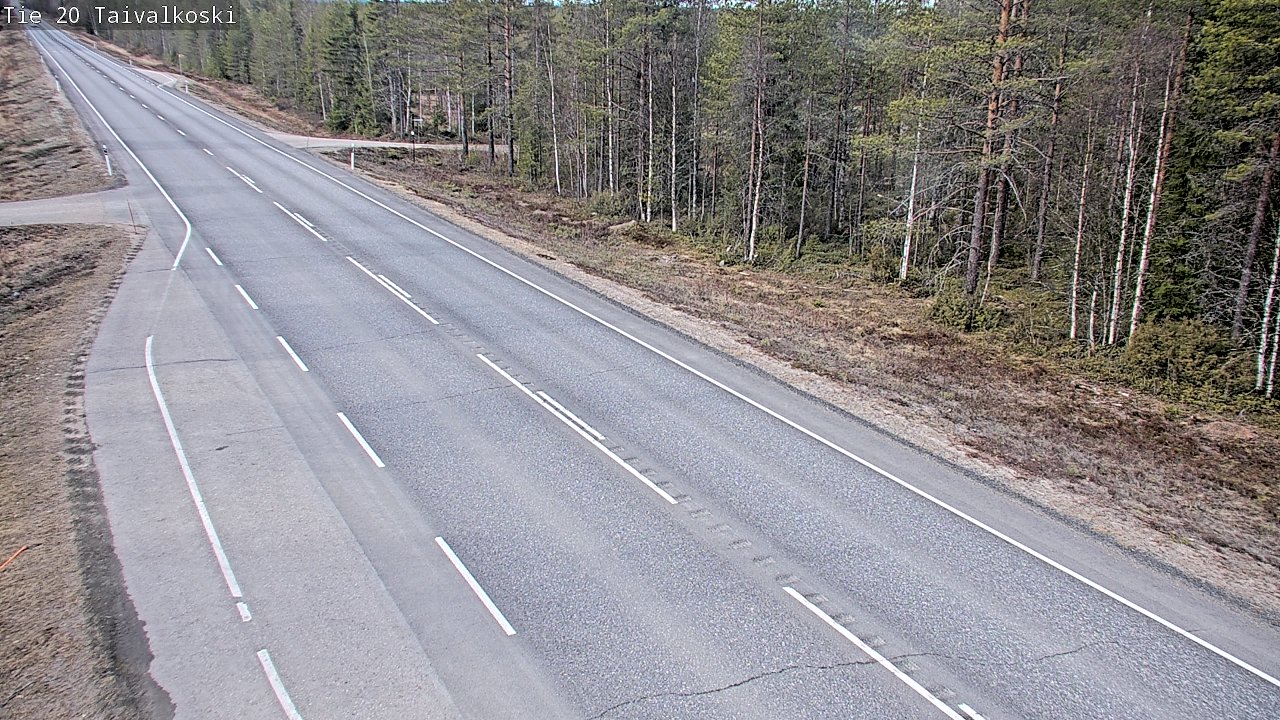 Weather Camera Image Road 20 Taivalkoski, Taivalkoski, Pohjois-Pohjanmaa