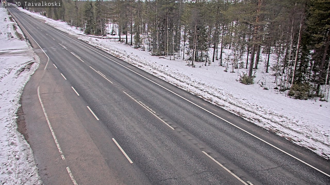 Weather Camera Image Väg 20 Taivalkoski, Taivalkoski, Pohjois-Pohjanmaa