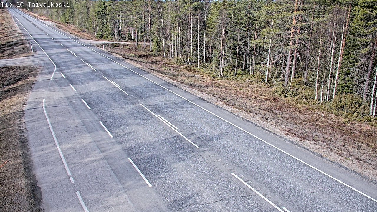 Weather Camera Image Väg 20 Taivalkoski, Taivalkoski, Pohjois-Pohjanmaa
