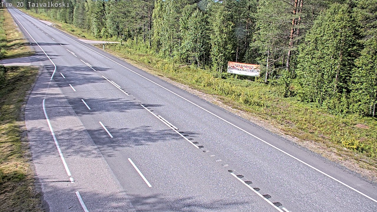 Weather Camera Image Road 20 Taivalkoski, Taivalkoski, Pohjois-Pohjanmaa
