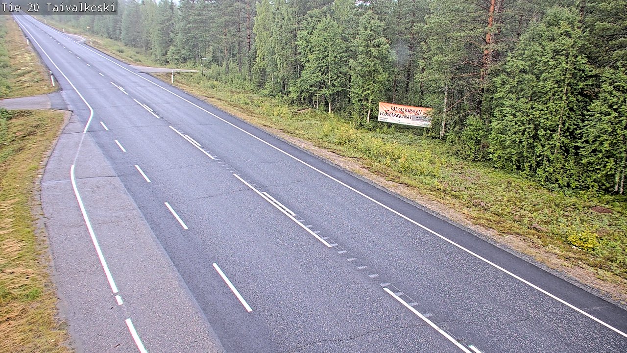 Weather Camera Image Road 20 Taivalkoski, Taivalkoski, Pohjois-Pohjanmaa