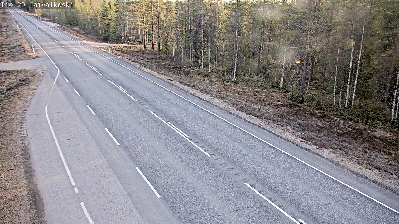 Weather Camera Image Road 20 Taivalkoski, Taivalkoski, Pohjois-Pohjanmaa