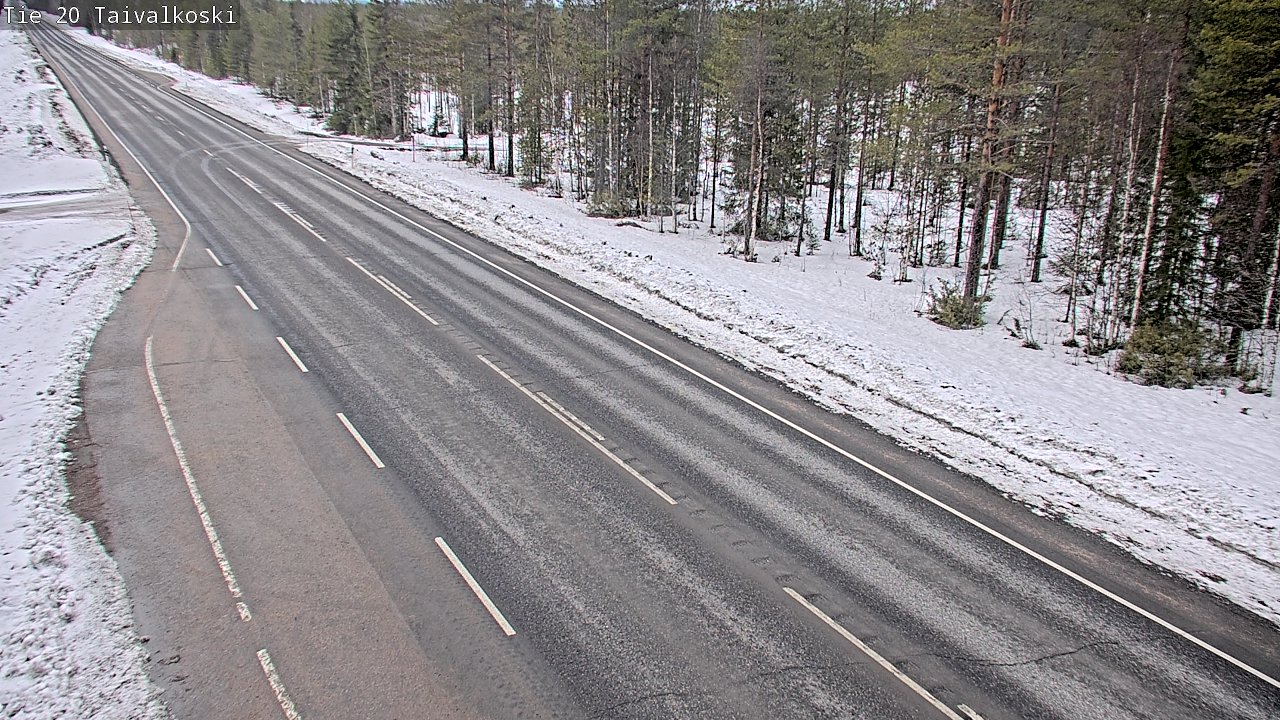 Weather Camera Image Väg 20 Taivalkoski, Taivalkoski, Pohjois-Pohjanmaa
