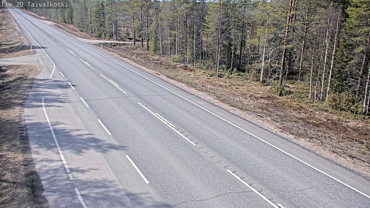 Weather Camera Image Road 20 Taivalkoski, Taivalkoski, Pohjois-Pohjanmaa