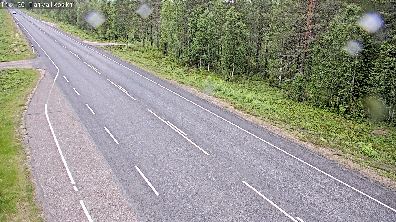 Weather Camera Image Väg 20 Taivalkoski, Taivalkoski, Pohjois-Pohjanmaa