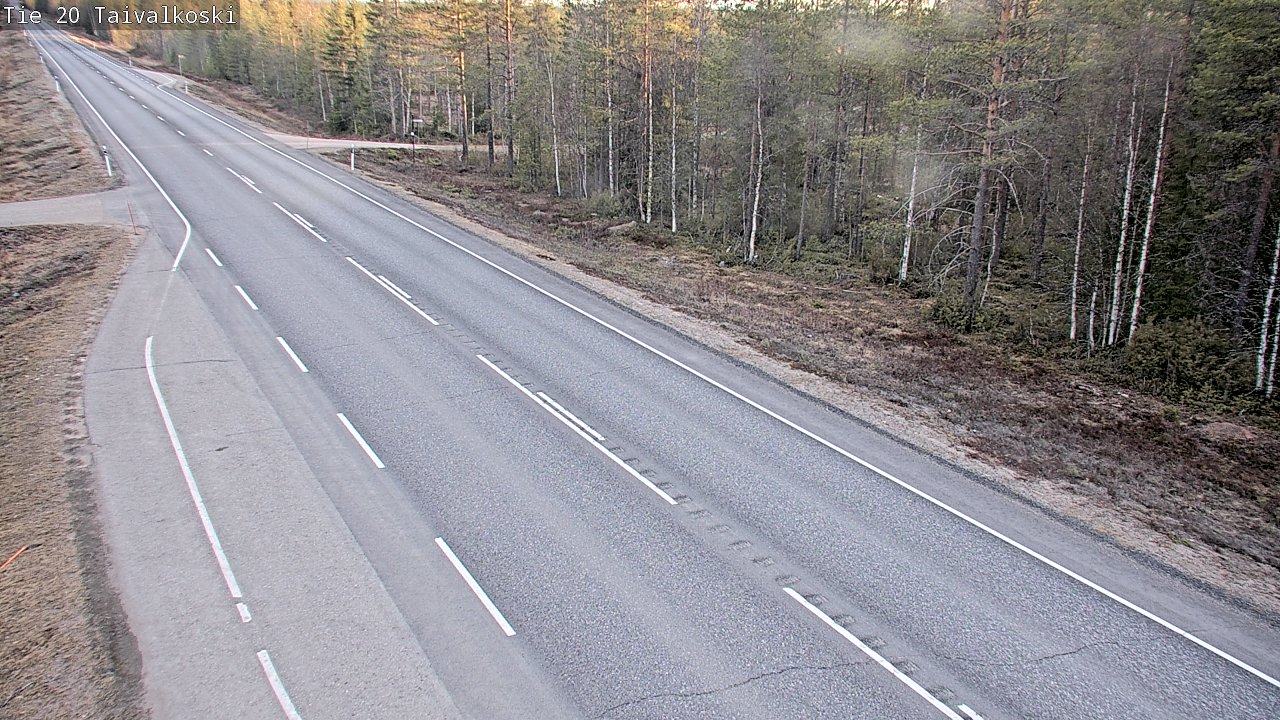 Weather Camera Image Road 20 Taivalkoski, Taivalkoski, Pohjois-Pohjanmaa