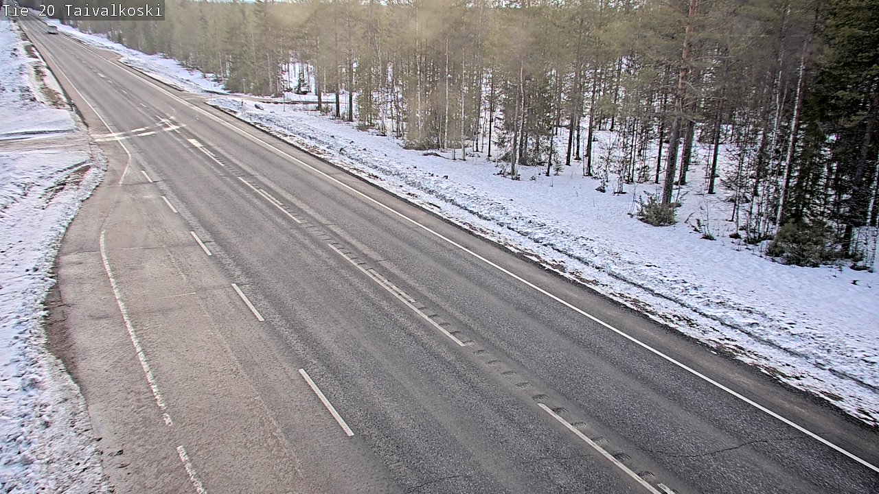 Weather Camera Image Väg 20 Taivalkoski, Taivalkoski, Pohjois-Pohjanmaa