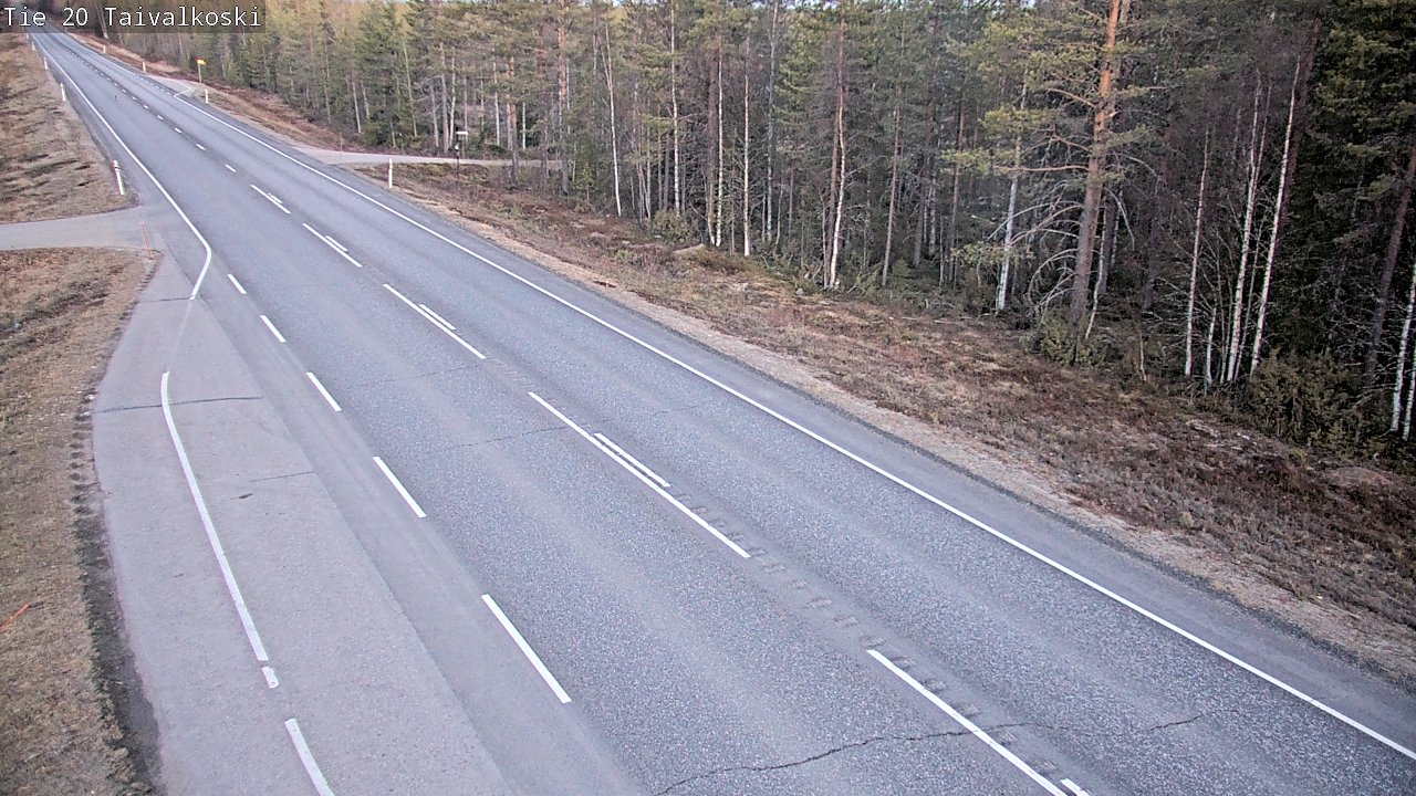 Weather Camera Image Road 20 Taivalkoski, Taivalkoski, Pohjois-Pohjanmaa