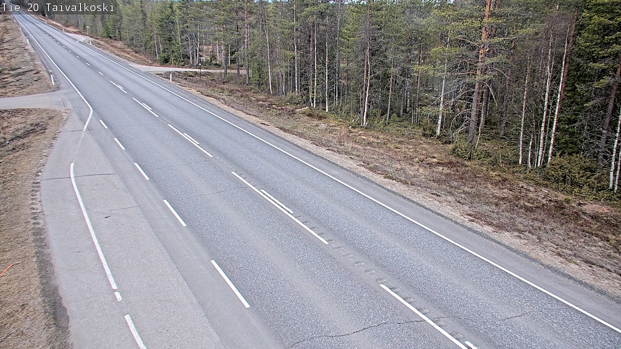 Weather Camera Image Väg 20 Taivalkoski, Taivalkoski, Pohjois-Pohjanmaa