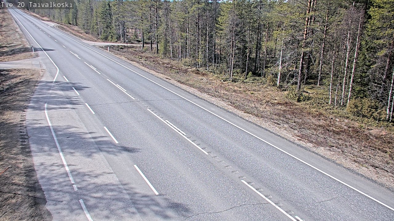 Weather Camera Image Road 20 Taivalkoski, Taivalkoski, Pohjois-Pohjanmaa