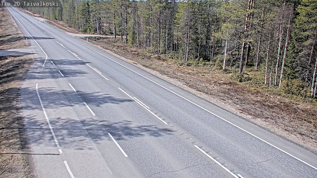 Weather Camera Image Road 20 Taivalkoski, Taivalkoski, Pohjois-Pohjanmaa