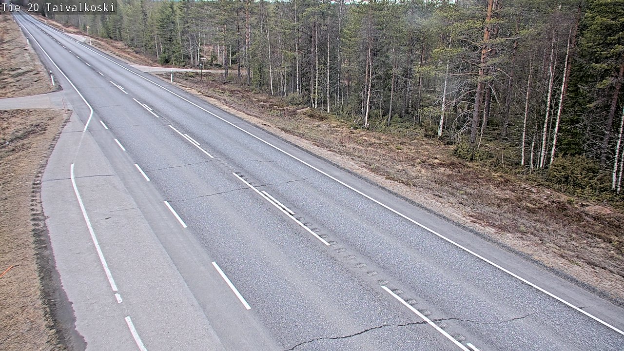 Weather Camera Image Road 20 Taivalkoski, Taivalkoski, Pohjois-Pohjanmaa