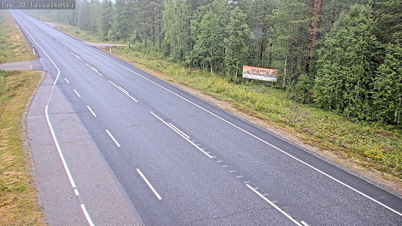 Weather Camera Image Road 20 Taivalkoski, Taivalkoski, Pohjois-Pohjanmaa