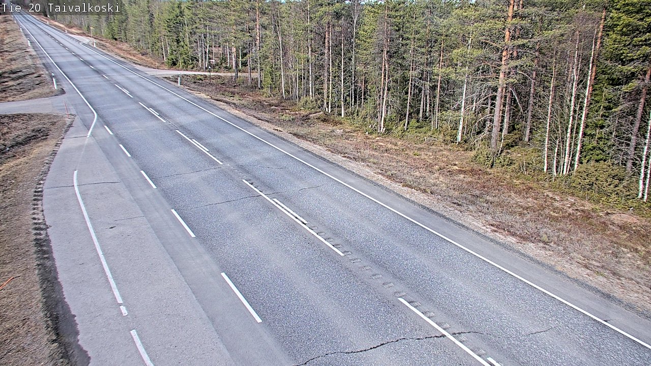 Weather Camera Image Road 20 Taivalkoski, Taivalkoski, Pohjois-Pohjanmaa
