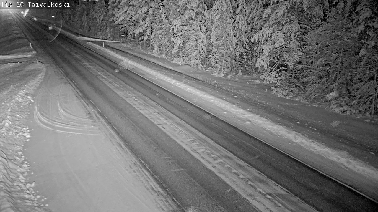 Weather Camera Image Väg 20 Taivalkoski, Taivalkoski, Pohjois-Pohjanmaa
