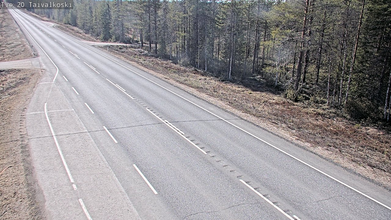Weather Camera Image Road 20 Taivalkoski, Taivalkoski, Pohjois-Pohjanmaa