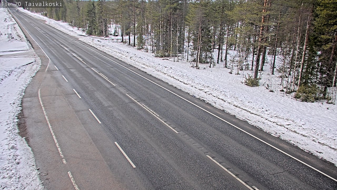 Weather Camera Image Väg 20 Taivalkoski, Taivalkoski, Pohjois-Pohjanmaa