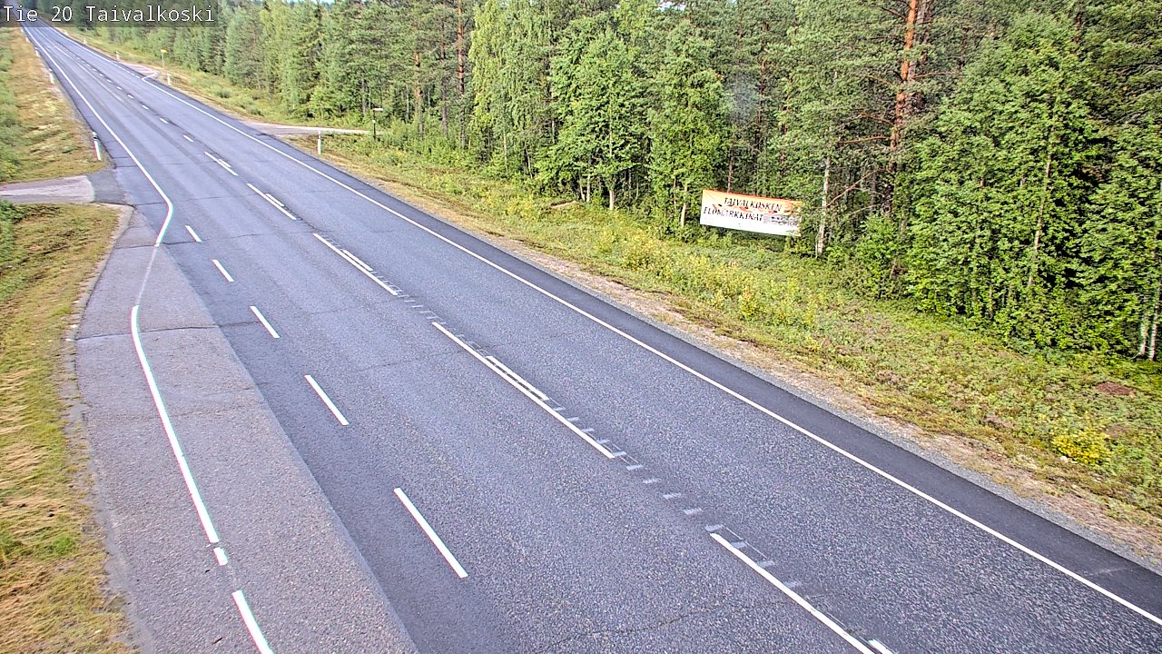 Weather Camera Image Road 20 Taivalkoski, Taivalkoski, Pohjois-Pohjanmaa