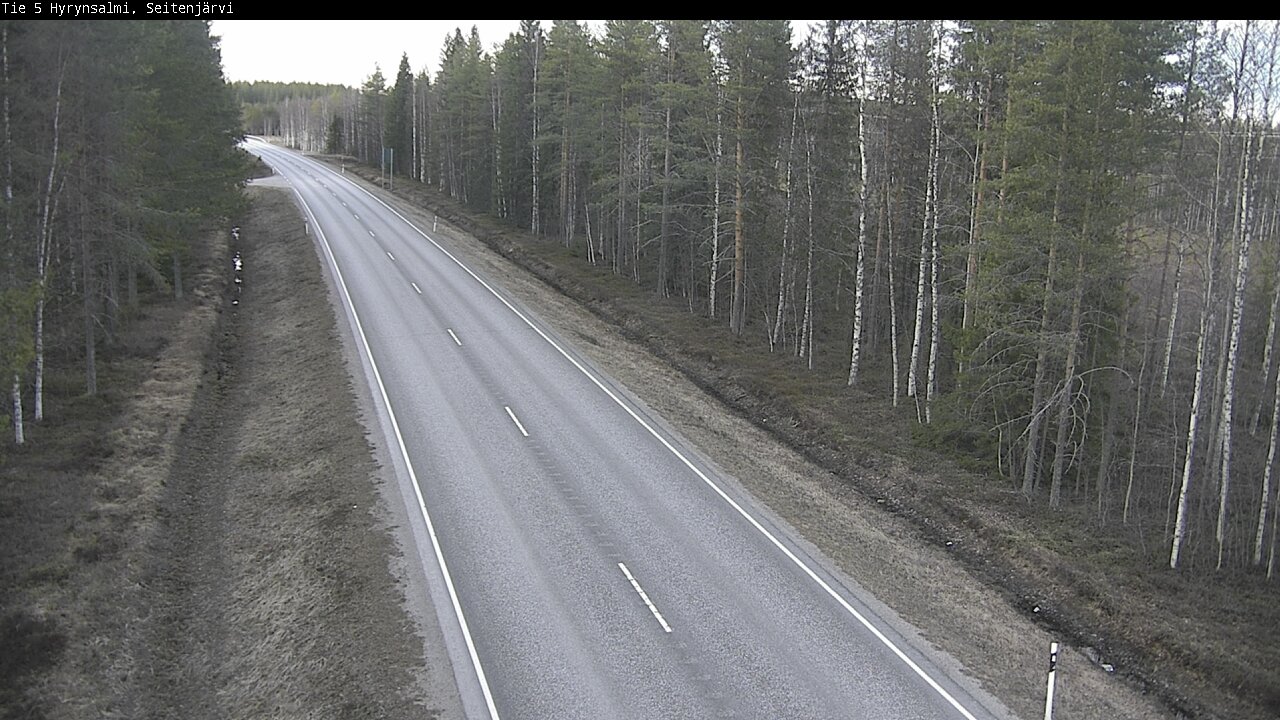 Weather Camera Image Väg 5 Hyrynsalmi, Seitenjärvi, Hyrynsalmi, Kainuu