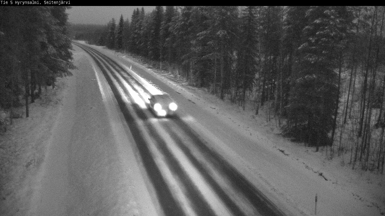 Weather Camera Image Road 5 Hyrynsalmi, Seitenjärvi, Hyrynsalmi, Kainuu