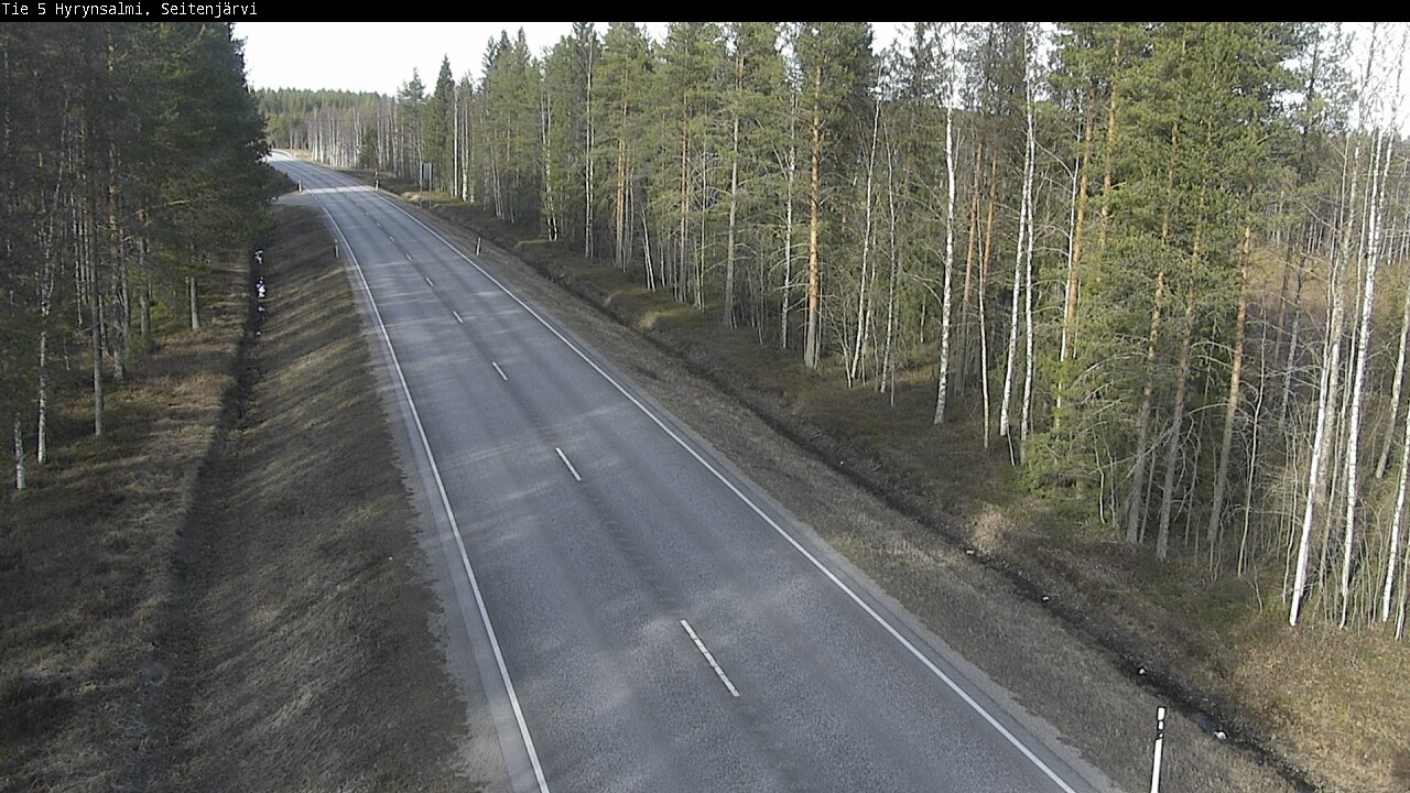 Weather Camera Image Väg 5 Hyrynsalmi, Seitenjärvi, Hyrynsalmi, Kainuu