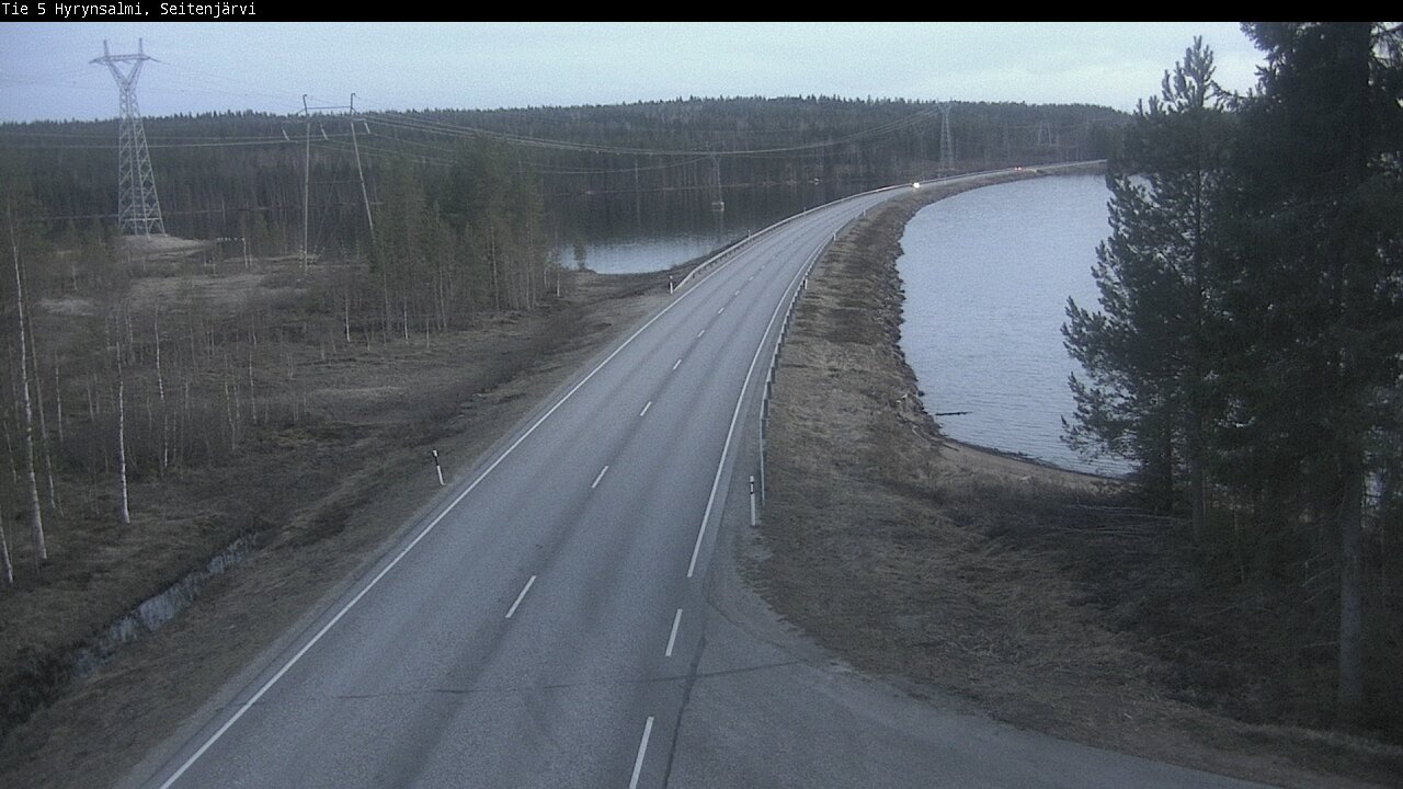 Weather Camera Image Väg 5 Hyrynsalmi, Seitenjärvi, Hyrynsalmi, Kainuu
