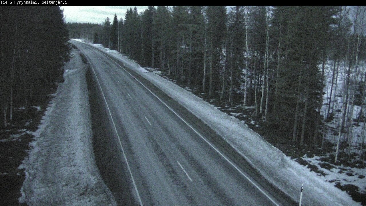 Weather Camera Image Road 5 Hyrynsalmi, Seitenjärvi, Hyrynsalmi, Kainuu