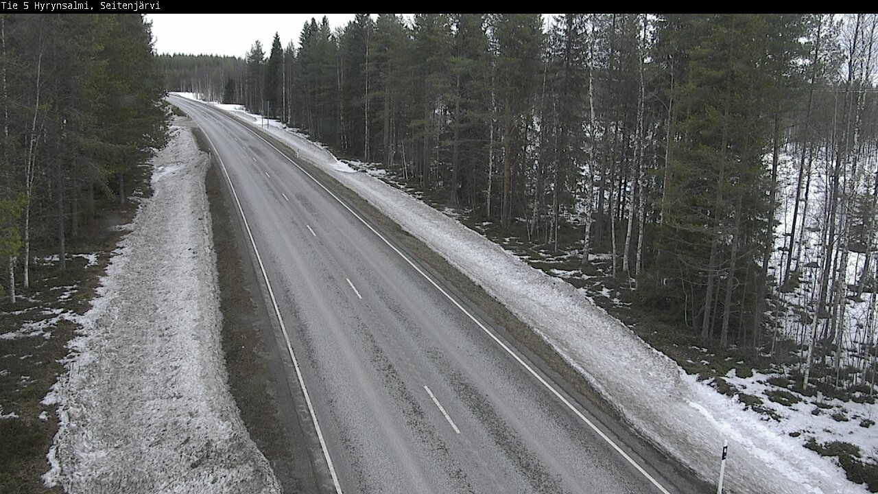 Weather Camera Image Road 5 Hyrynsalmi, Seitenjärvi, Hyrynsalmi, Kainuu