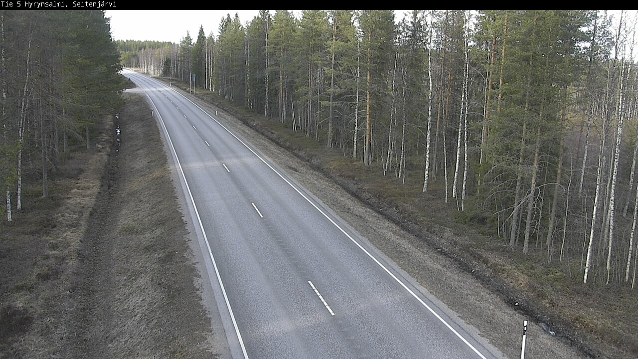 Weather Camera Image Väg 5 Hyrynsalmi, Seitenjärvi, Hyrynsalmi, Kainuu