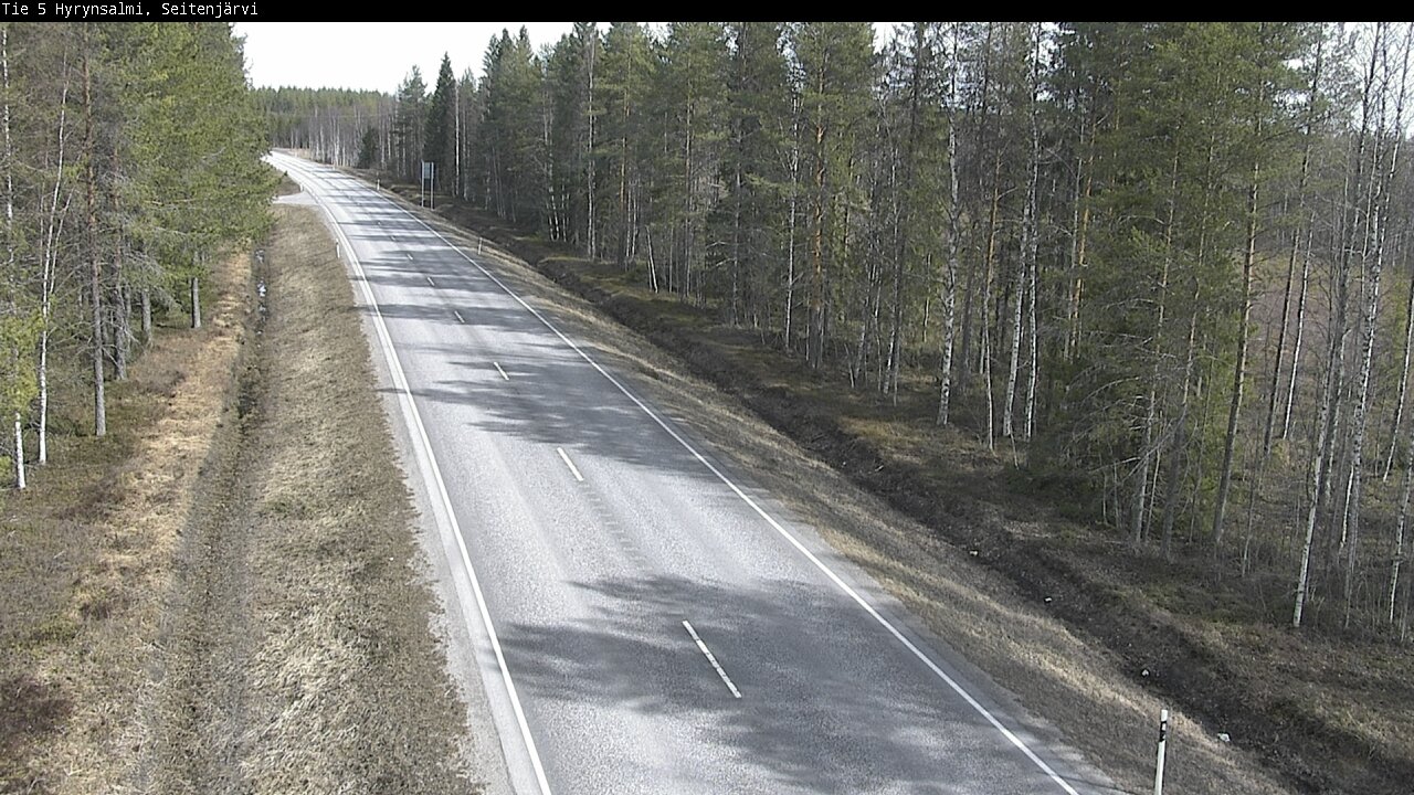 Weather Camera Image Väg 5 Hyrynsalmi, Seitenjärvi, Hyrynsalmi, Kainuu