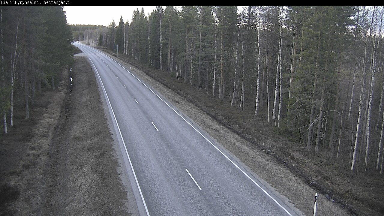 Weather Camera Image Väg 5 Hyrynsalmi, Seitenjärvi, Hyrynsalmi, Kainuu