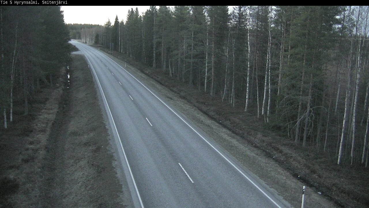 Weather Camera Image Väg 5 Hyrynsalmi, Seitenjärvi, Hyrynsalmi, Kainuu