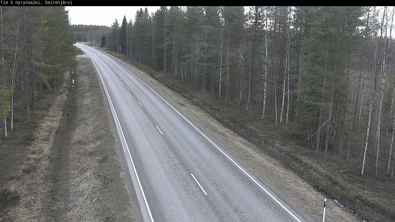 Weather Camera Image Väg 5 Hyrynsalmi, Seitenjärvi, Hyrynsalmi, Kainuu