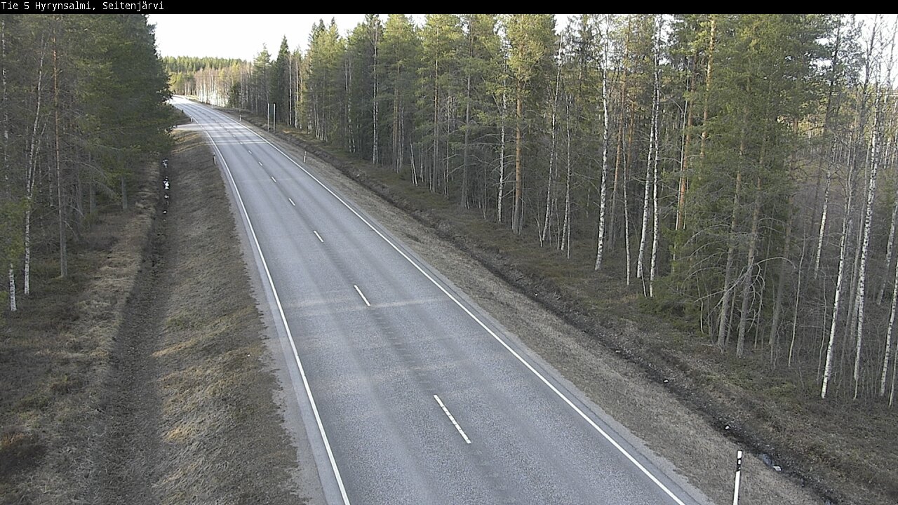 Weather Camera Image Väg 5 Hyrynsalmi, Seitenjärvi, Hyrynsalmi, Kainuu