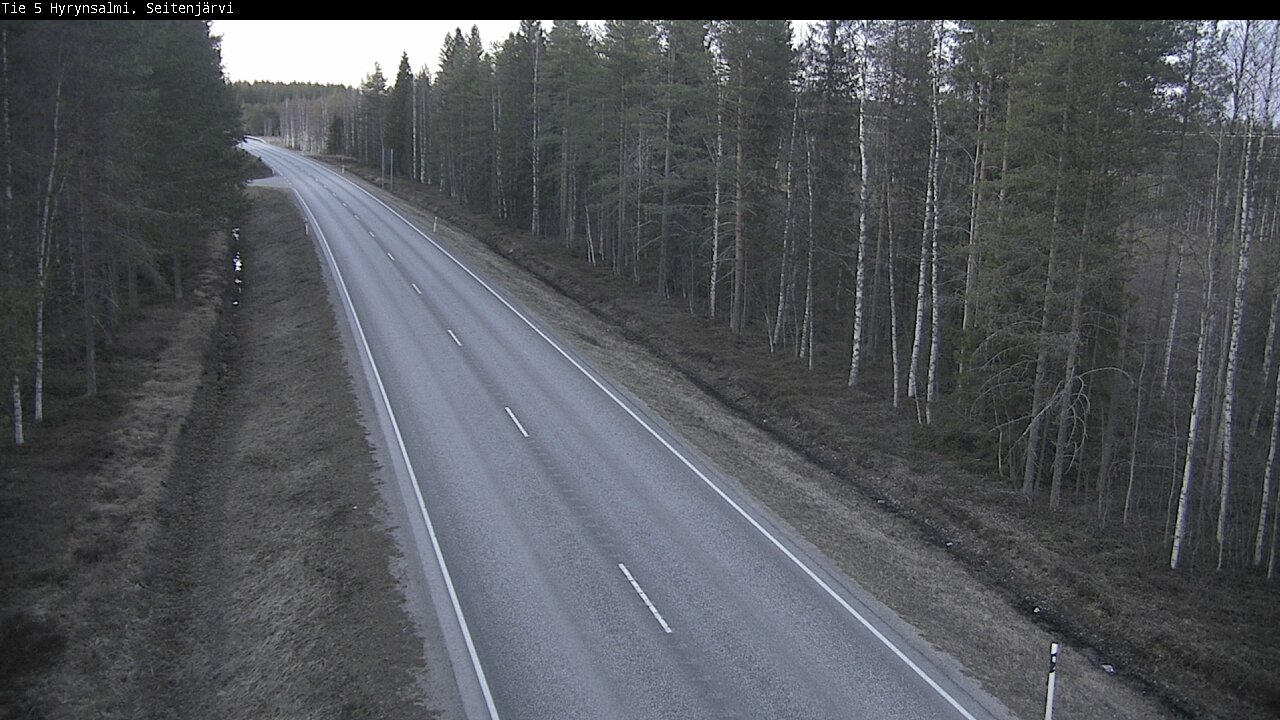 Weather Camera Image Väg 5 Hyrynsalmi, Seitenjärvi, Hyrynsalmi, Kainuu
