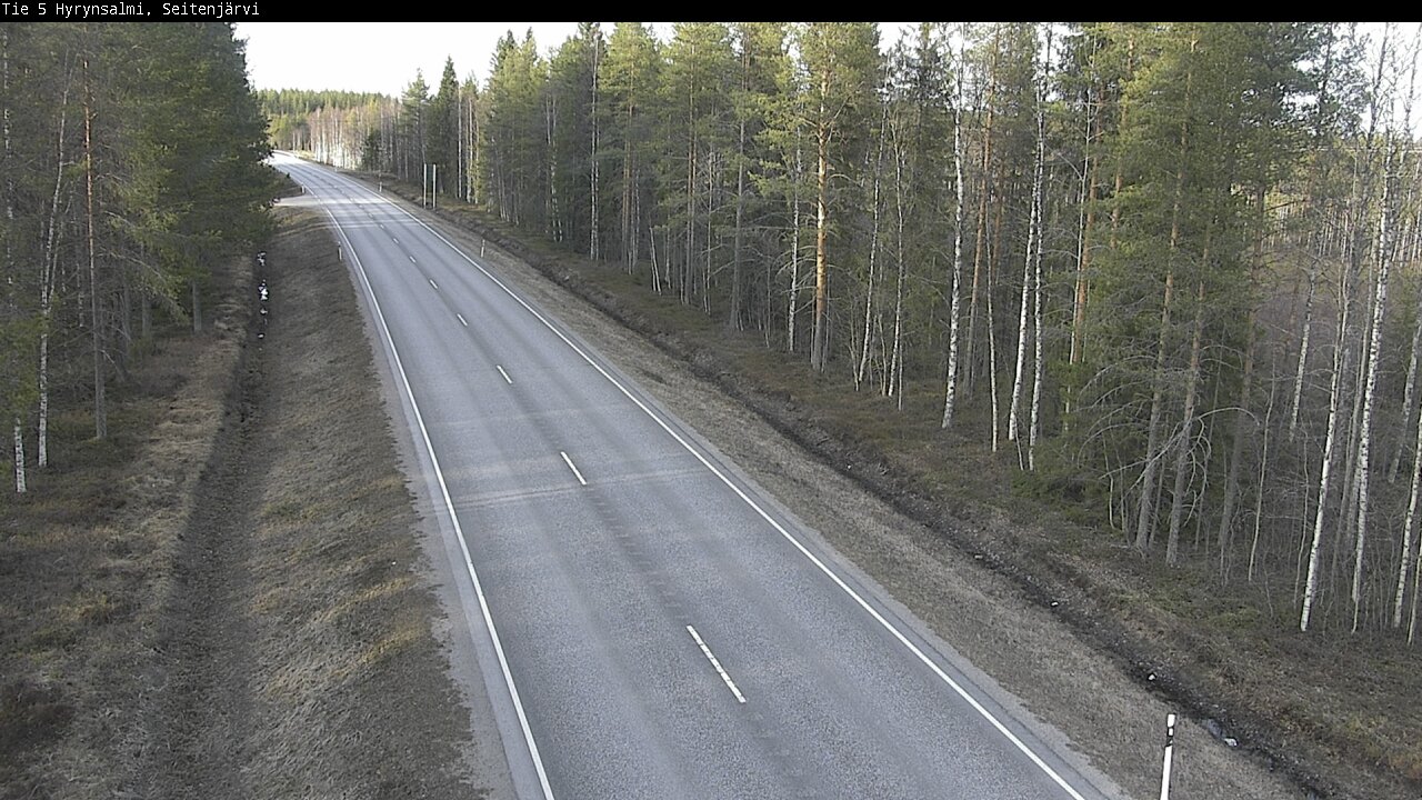 Weather Camera Image Väg 5 Hyrynsalmi, Seitenjärvi, Hyrynsalmi, Kainuu