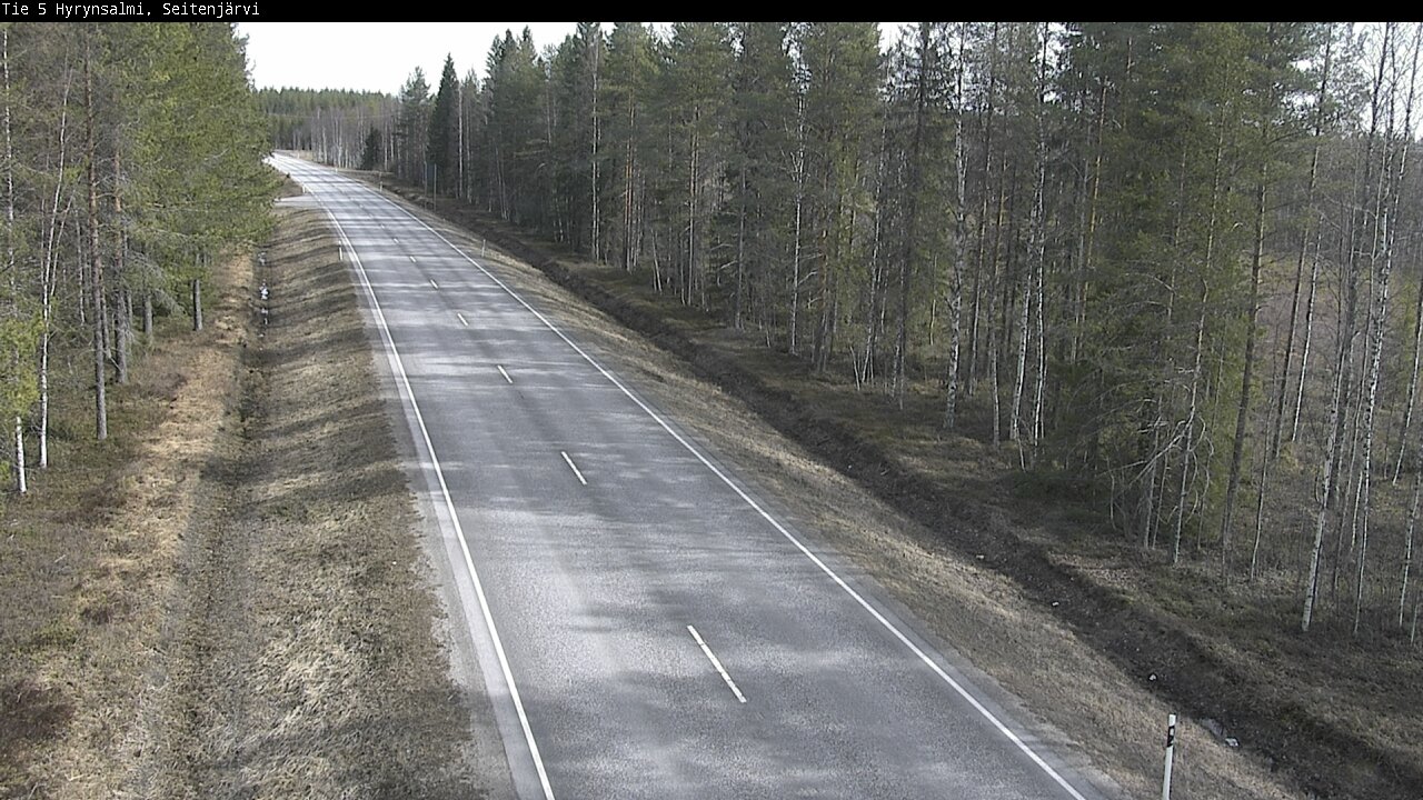 Weather Camera Image Väg 5 Hyrynsalmi, Seitenjärvi, Hyrynsalmi, Kainuu