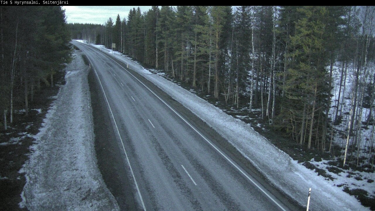 Weather Camera Image Road 5 Hyrynsalmi, Seitenjärvi, Hyrynsalmi, Kainuu
