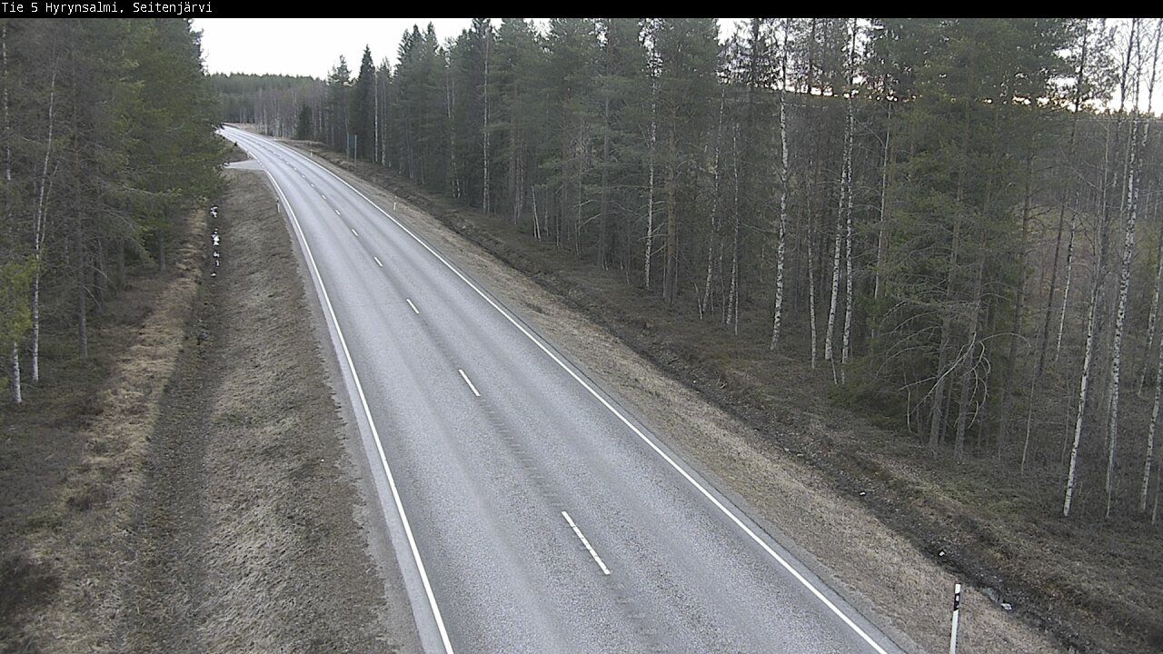 Weather Camera Image Road 5 Hyrynsalmi, Seitenjärvi, Hyrynsalmi, Kainuu