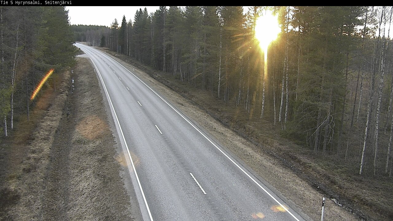 Weather Camera Image Road 5 Hyrynsalmi, Seitenjärvi, Hyrynsalmi, Kainuu