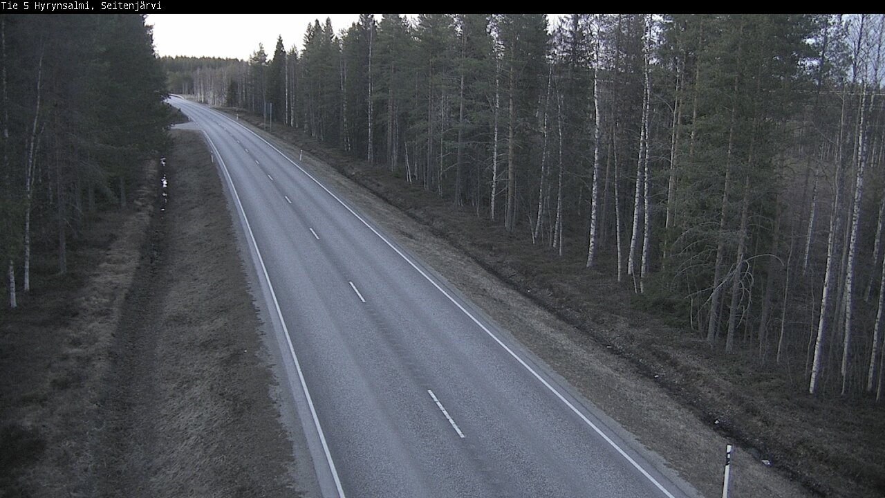 Weather Camera Image Väg 5 Hyrynsalmi, Seitenjärvi, Hyrynsalmi, Kainuu