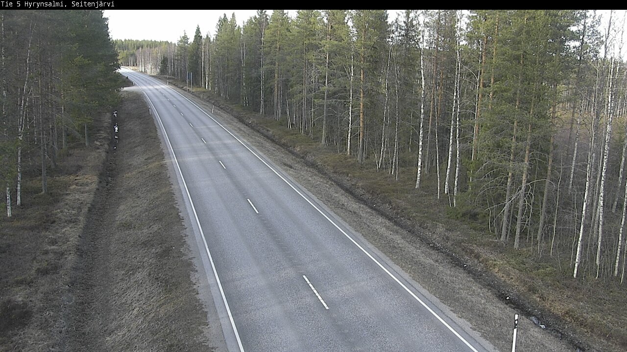 Weather Camera Image Väg 5 Hyrynsalmi, Seitenjärvi, Hyrynsalmi, Kainuu