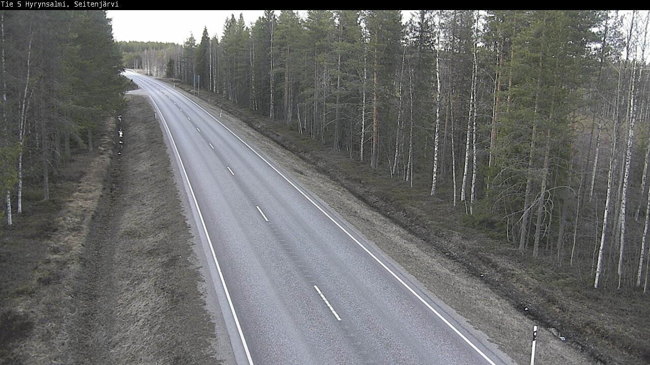 Weather Camera Image Väg 5 Hyrynsalmi, Seitenjärvi, Hyrynsalmi, Kainuu